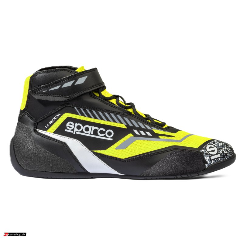 Sparco K-Rock sko, sort/gul, str.  32 - 48