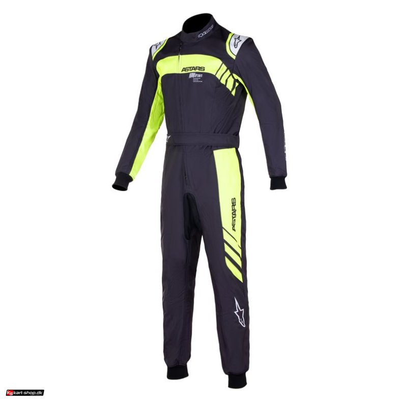 Alpinestars KMX 9 v3 S graph 3 brne karting kredragt, sort/gul fluo str. 120 - 150,
