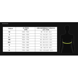 Bengio AB7 Lady ribbensbeskytter, sort/gul fluo, str. XXS - XXL 