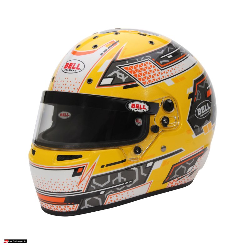 Bell RS7-K hjelm, Stamina anthracite/gul str. S - XL