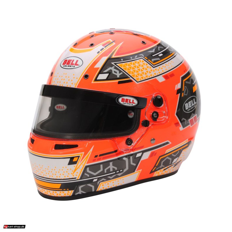 Bell RS7-K hjelm, Stamina anthracite/orange str. S - XL.