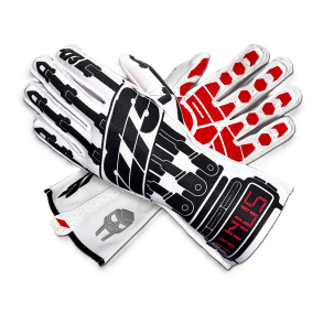 Minus 273 SUPERVILLAIN karting handsker, hvid/sort/r�d, str. 3XS - XL