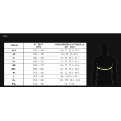 Bengio AB7 ribbensbeskytter, sort/gul fluo, str. XXS - XXL 