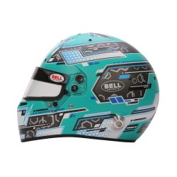 Bell RS7 Pro hjelm, Stamina anthracite/aquamarine m/HANS clips, str. 54 - 61+