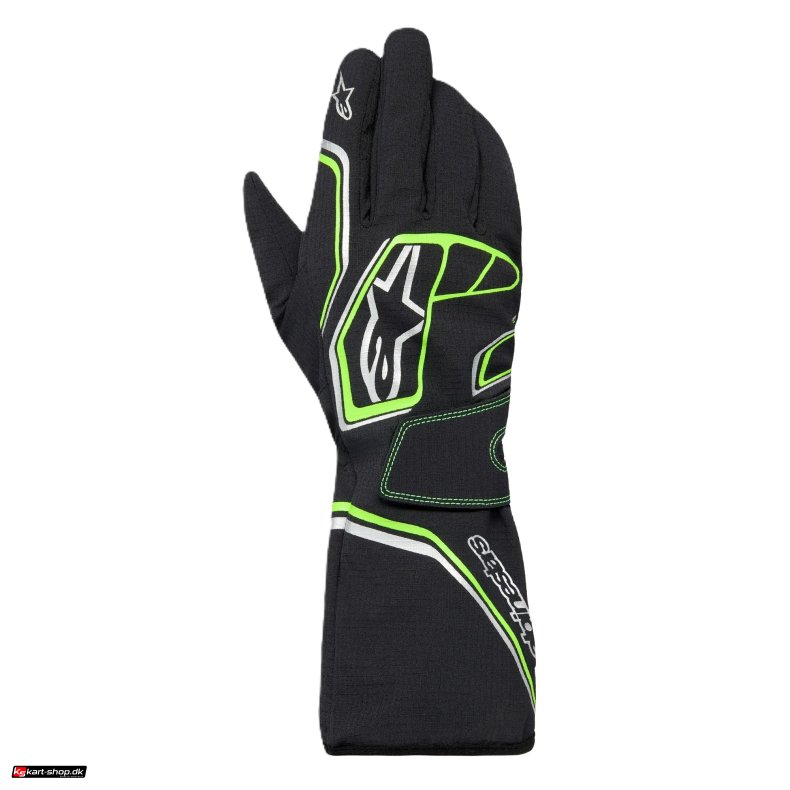 Temptest V3 Waterproof S b�rne handske, Black/Fluo/Green, str. S - XL