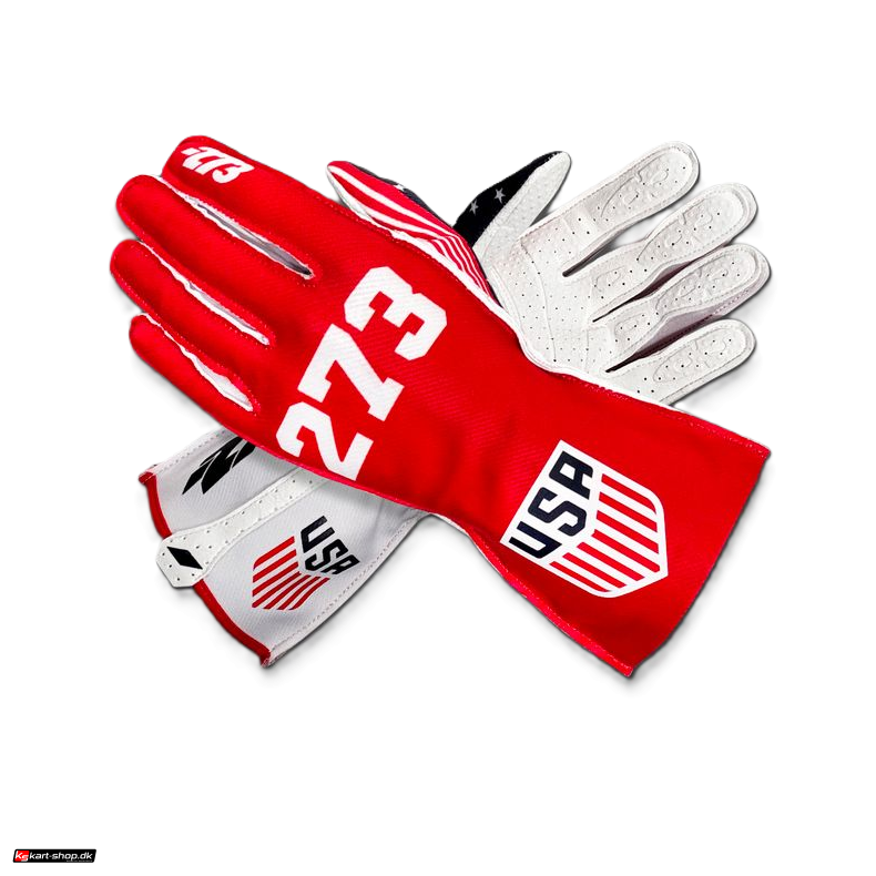Minus 273 USA RED, karting handsker, r�d, Str. 2XS - XL