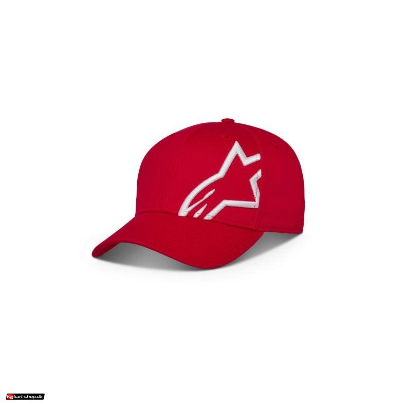 Alpinestars Corp Snap 2 hat, rd/hvid, str. One Size