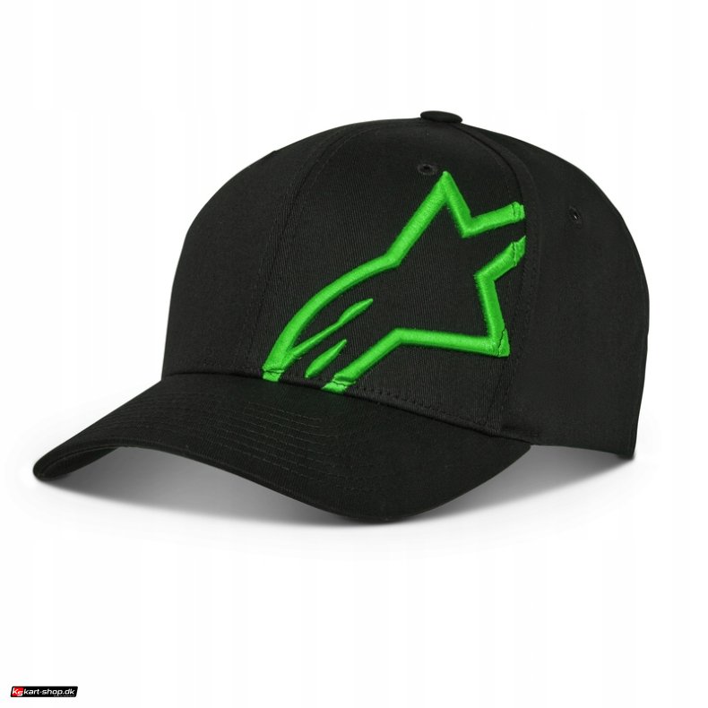 Alpinestars Corp Snap 2 hat, sort/grn, str. One Size