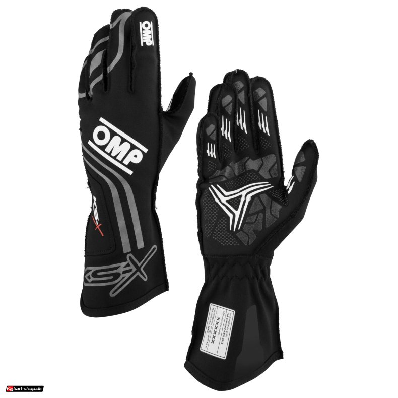 OMP KS-X handske, FIA 8877-2022, sort, str. XXS - XL