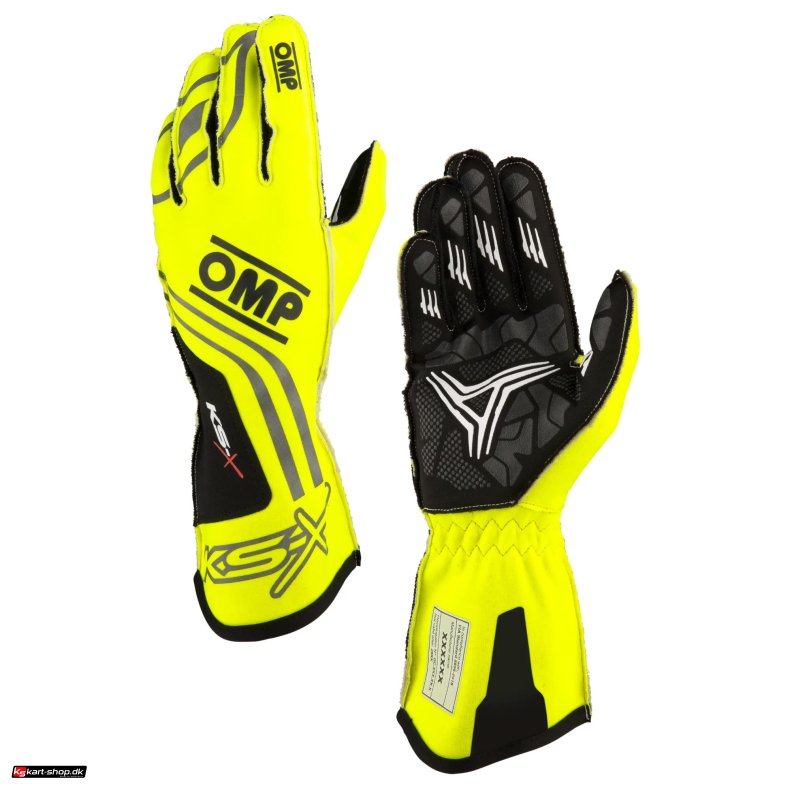 OMP KS-X handske, FIA 8877-2022, gul fluo, str. XXS - XL