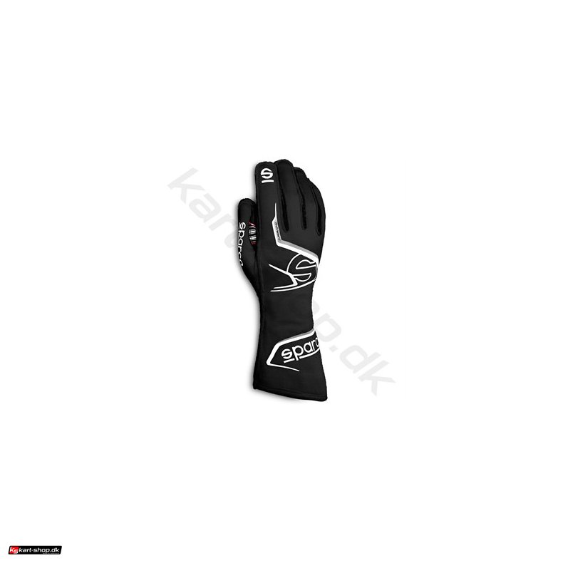 Sparco Arrow handske, sort/hvid, str 8-13