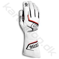 Sparco Arrow handske, hvid/sort, str 8-13