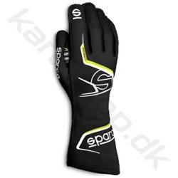 Sparco Arrow K karting handske, sort/gul fluo, str. 7-12