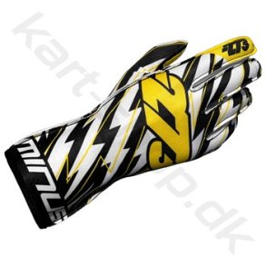 Minus 273 Blitz karting handsker, sort/hvid/gul, str. 3XS - XL