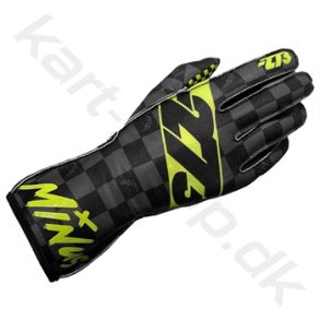 Minus 273 Crenshaw karting handsker, sort/gr/gul fluo, str. 3XS - XL
