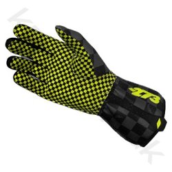 Minus 273 Crenshaw karting handsker, sort/gr/gul fluo, str. 3XS - XL