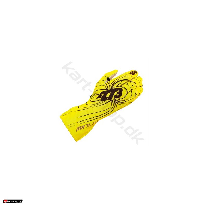 273 Karting handsker, gul fluo/sort, str. XXS