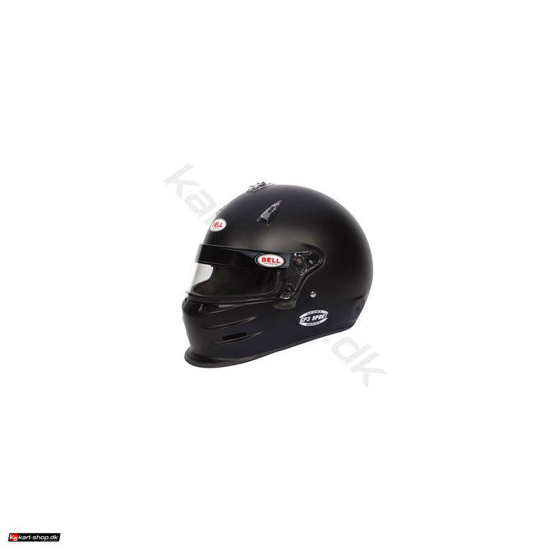 Bell GP3 Sport, Mat sort, m/HANS clips, str. S - XL