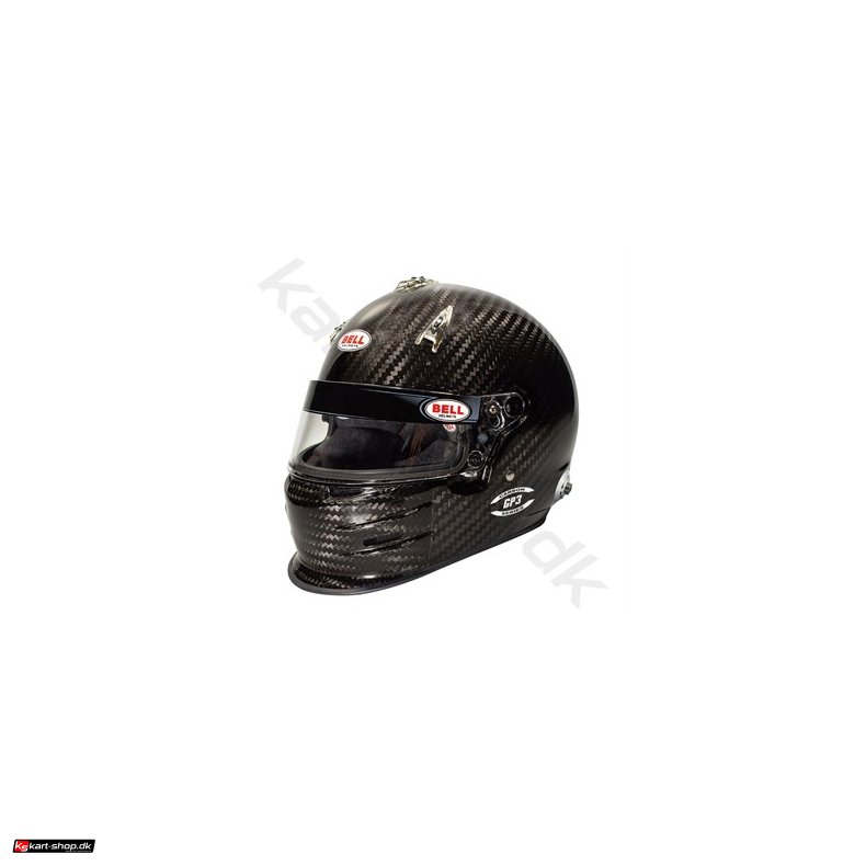 Bell GP3 Sport, Carbon, m/HANS clips str. 57 - 61+