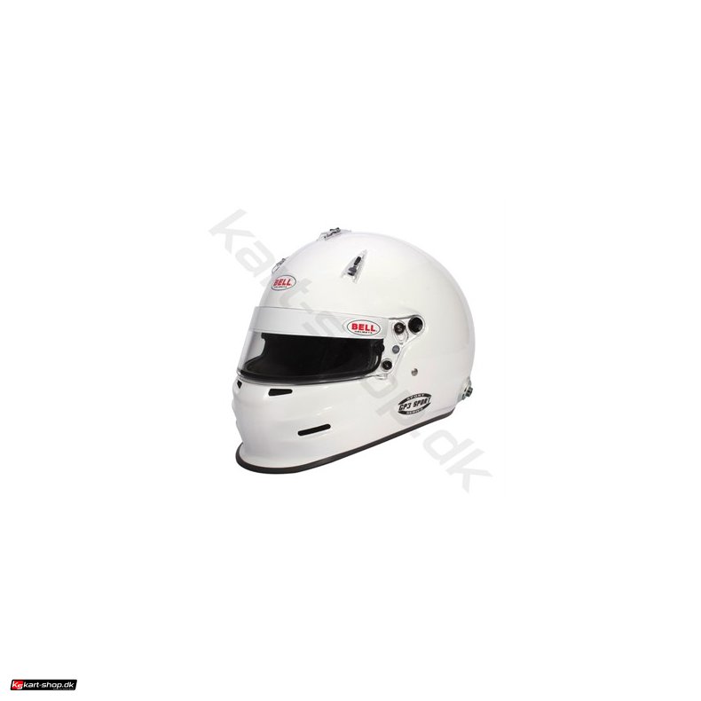 Bell GP3 Sport, hvid, m/HANS clips, str. S - XL