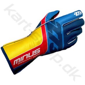 Minus 273 GP-R karting handsker, cyan/navy/yellow/red, str. 3XS - XL