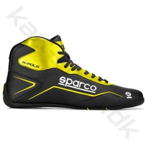 Sparco K-Pole sko, sort/gul fluo, str. 26-48