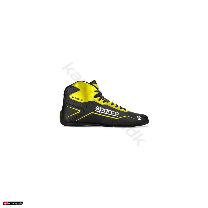 Sparco K-Pole sko, sort/gul fluo, str. 26-48
