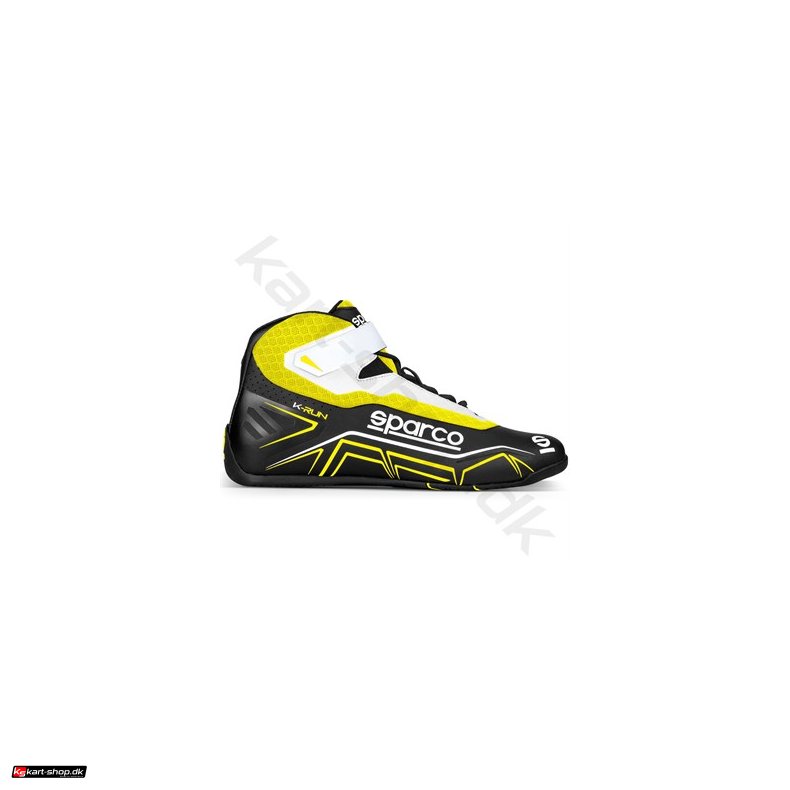 Sparco K-Run sko, sort/gul fluo, str. 26-48