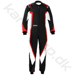 Sparco Kerb karting kredragt, sort/hvid/rd, Str. XS-XXL