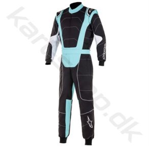 Alpinestars KMX-3 v2 karting kredragt, sort/turquoise, str. 40-60