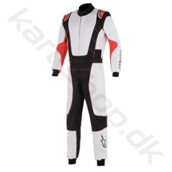 Alpinestars KMX-3 v2 S brne karting kredragt, hvid/sort/rd, str. 120-150 cm