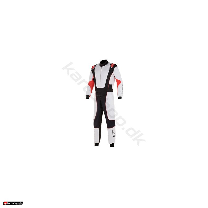 Alpinestars KMX-3 v2 S brne karting kredragt, hvid/sort/rd, str. 120-150 cm