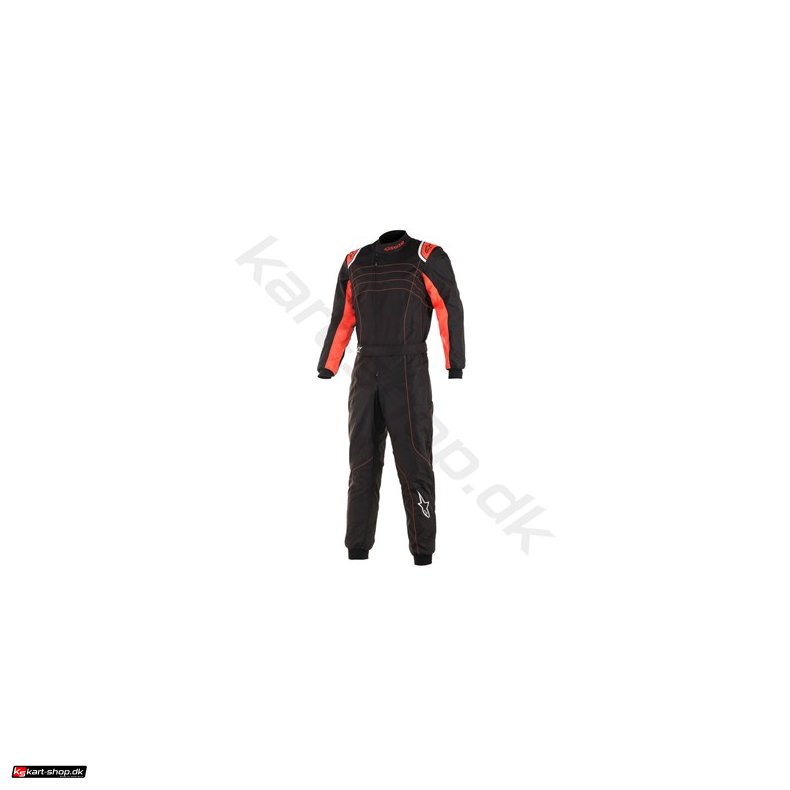 Alpinestars KMX 9 v2 karting kredragt, sort/rd fluo, str. 40-60