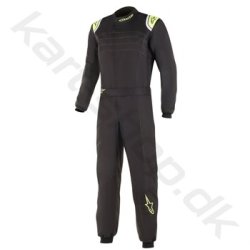 Alpinestars KMX 9 v2 karting kredragt, sort/gul fluo, str. 40-60