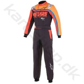 Alpinestars KMX-9 v2 graph karting kredragt, sort/orange/rd, str. 40-60