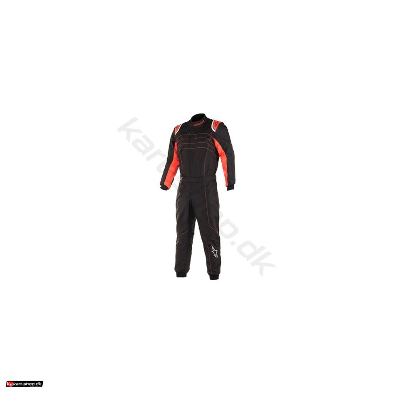 Alpinestars KMX 9 v2 S brne karting kredragt, sort/rd fluo, str. 120-150 cm