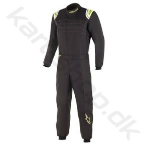 Alpinestars KMX 9 v2 S brne karting kredragt, sort/gul fluo, str. 120-150 cm