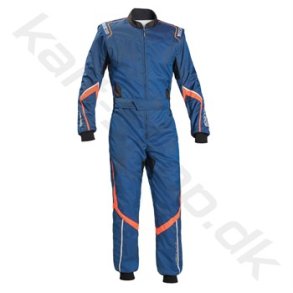 Sparco Robur KS-5 karting kredragt, bl/orange fluo/hvid, Str. S