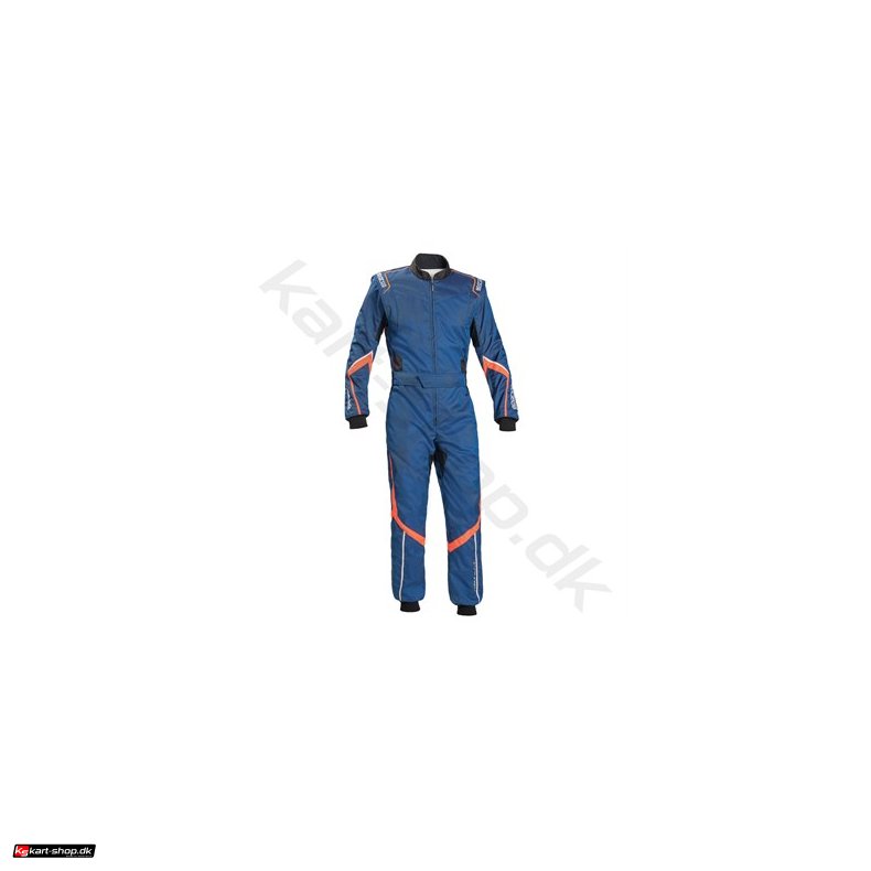 Sparco Robur KS-5 karting kredragt, bl/orange fluo/hvid, Str. S
