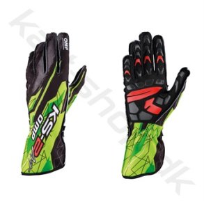 OMP KS-2 ART handske, sort/grn fluo, str. 5XS-XL