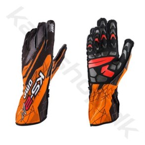 OMP KS-2 ART handske, sort/orange fluo, str. 5XS-XL