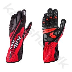 OMP KS-2 ART handske, sort/rd, str. 5XS-XL
