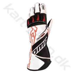 OMP KS-2R handske, hvid/rd, str. 5XS-XL