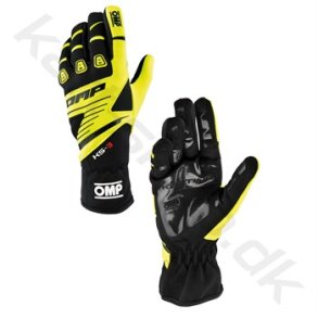 OMP KS-3 handske, sort/gul fluo, str. 5XS-XL