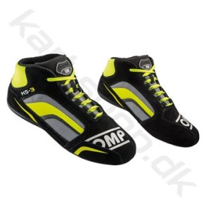 OMP KS-3 sko, sort/gr/gul fluo, str. 32-47