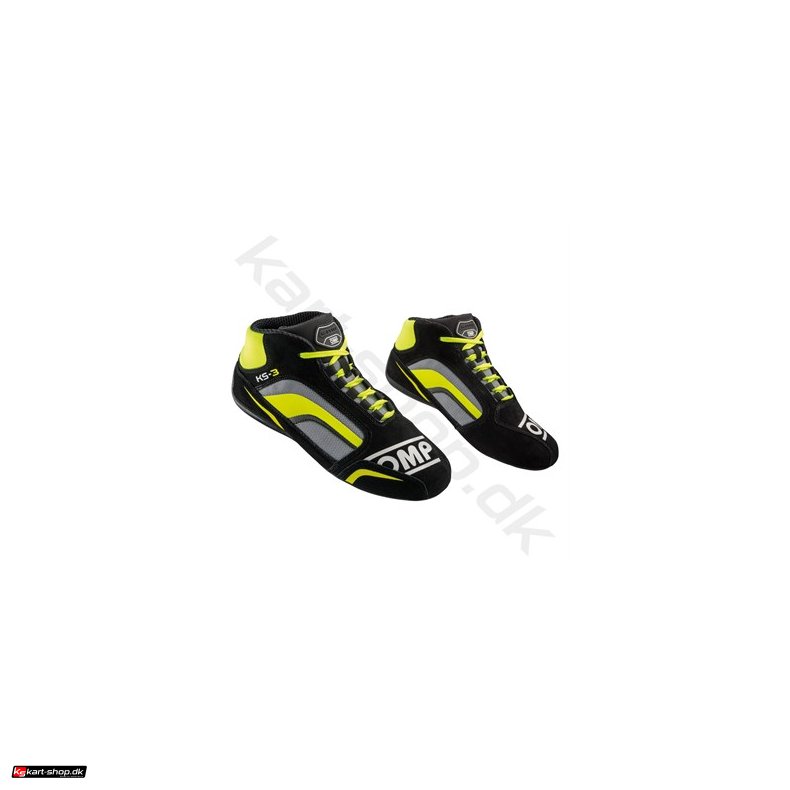 OMP KS-3 sko, sort/gr/gul fluo, str. 32-47
