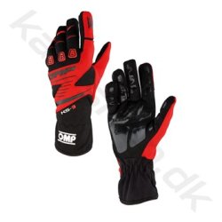 OMP KS-3 handske, sort/rd, str. 5XS-XL