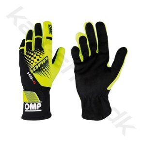 OMP KS-4 handske, gul fluo/sort, str. 5XS-XL