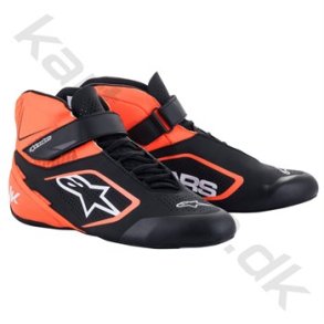Alpinestars Tech-1 K v2 sko, sort/orange fluo/hvid, str. 34-47