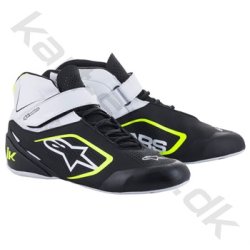 Alpinestars Tech-1 K v2 sko, sort/hvid/gul fluo, str. 34-47